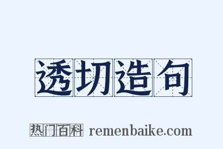 透切造句是什么意思的图片
